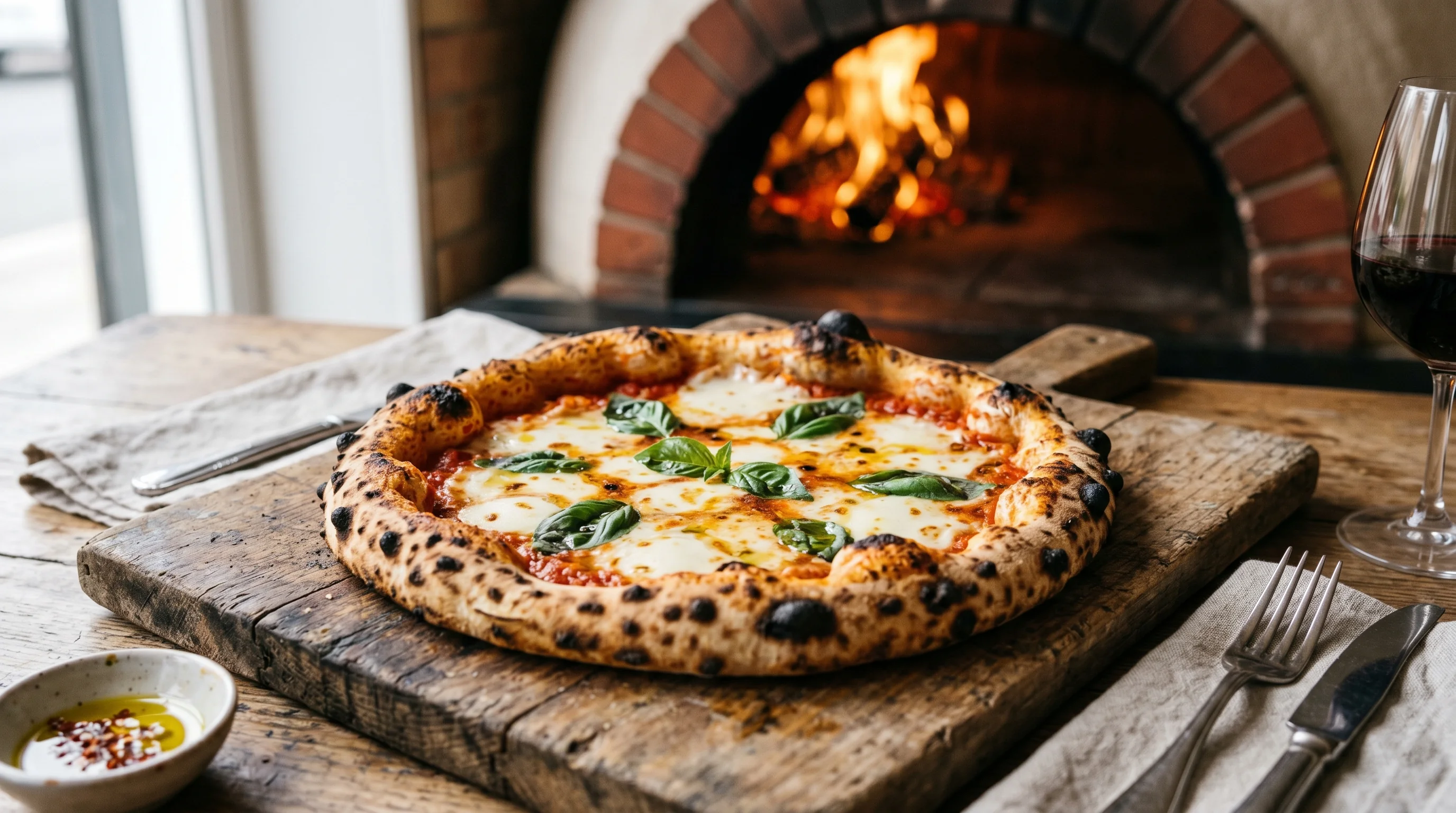 Pizza neapolitańska z pieca na drewno — przepis krok po kroku